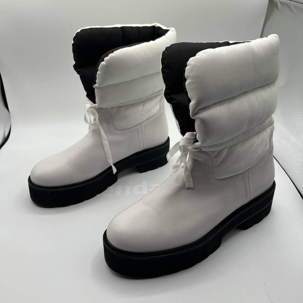 Stuart Weitzman White Puffy Puffer Snow Boots – Size 10 - NEW WITHOUT BOX